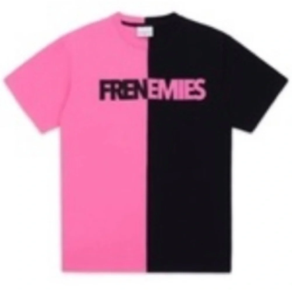 FRENEMIES Pink Black split t-shirt size Small rare limited edition H3 TF Youtube - Picture 5 of 5